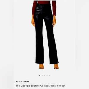 NWT Joe’s The Georgia Bootcut Coated Jeans in Black